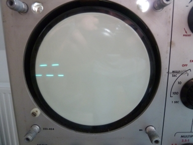 Signal only spanning
over the left half of the tube